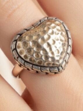 Sterling silver ring chunky ring hammered